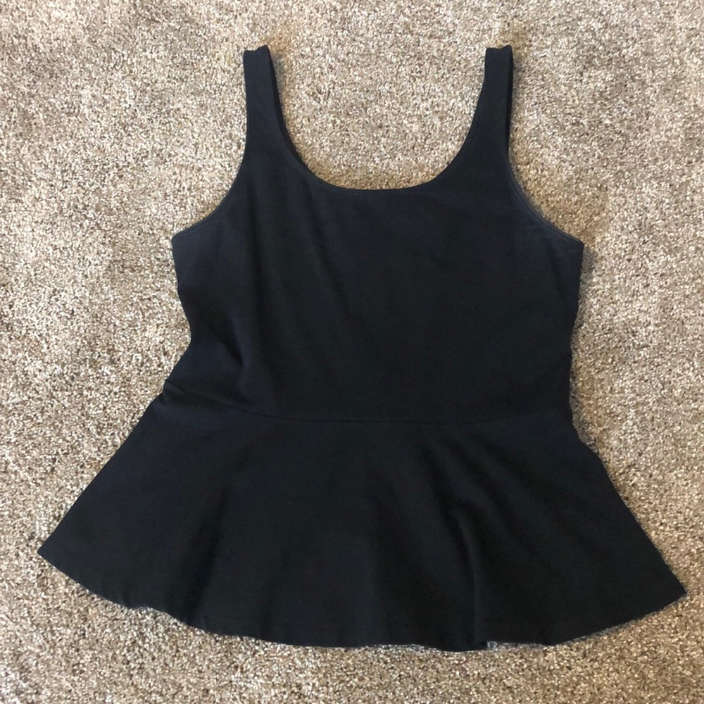 Women’s black peplum top